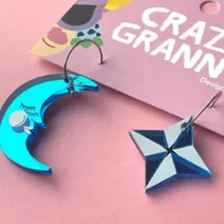 Crazy Granny Star & Moon korvakorut