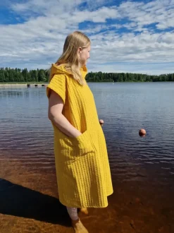 Keltainen Design aikuisten kylpyviitta, Okra