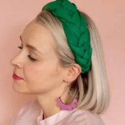 Maanantaimalli Kaarella korvakorut, Pinkki/glitter