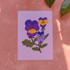 Pikku paperi Orvokki postikortti